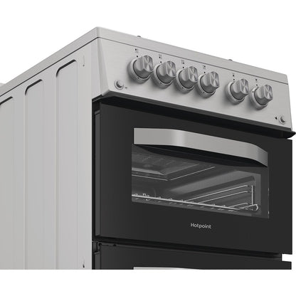 Hotpoint HDG5GCX Freestanding 50cm Gas Double Cooker – Inox