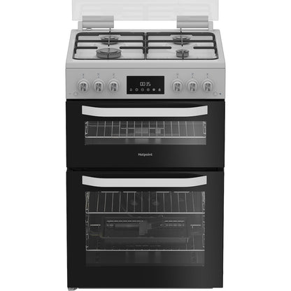 Hotpoint HDG6GDCW Freestanding 60cm Gas Double Cooker – White
