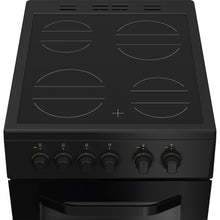 Load image into Gallery viewer, Hotpoint HTE5VCB 50cm Electric Cooker with Ceramic Hob – Black
