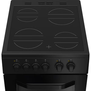 Hotpoint HTE5VCB 50cm Electric Cooker with Ceramic Hob – Black