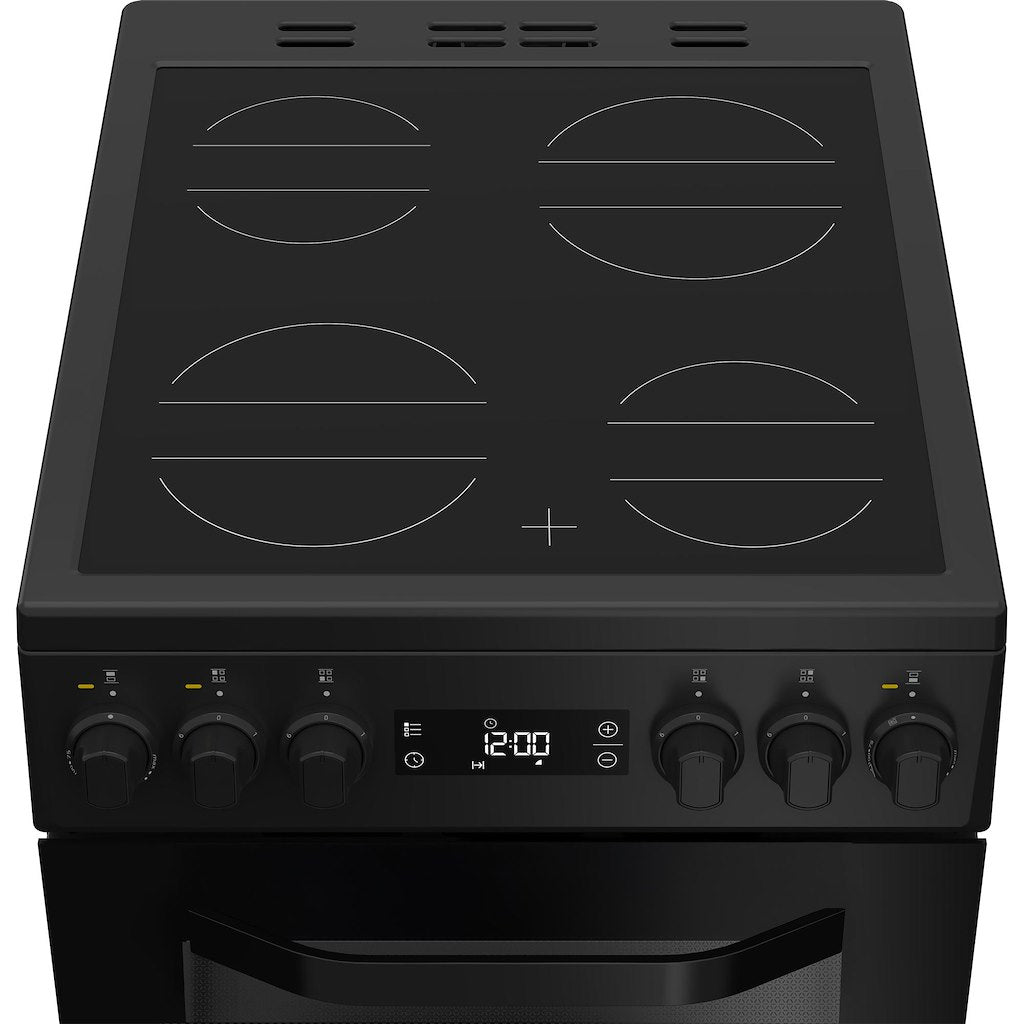 Hotpoint HDE5VDCB 50cm Electric Cooker with Ceramic Hob – Black