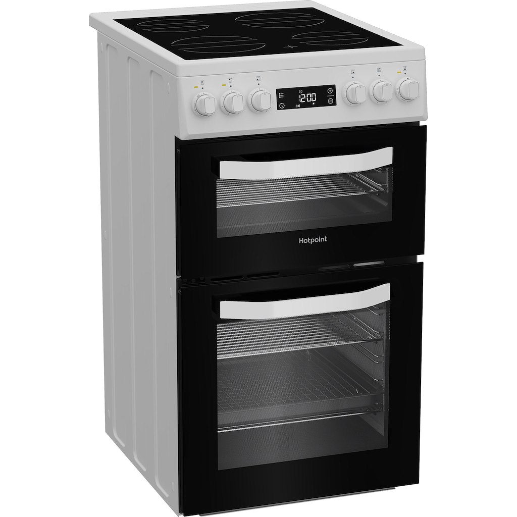 Hotpoint HDE5VDCW 50cm Electric Cooker with Ceramic Hob – White