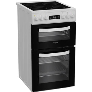 Hotpoint HDE5VDCW 50cm Electric Cooker with Ceramic Hob – White