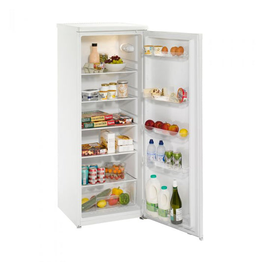 Teknix T55L2W 241L 55x144CM Single Door Larder Fridge, White