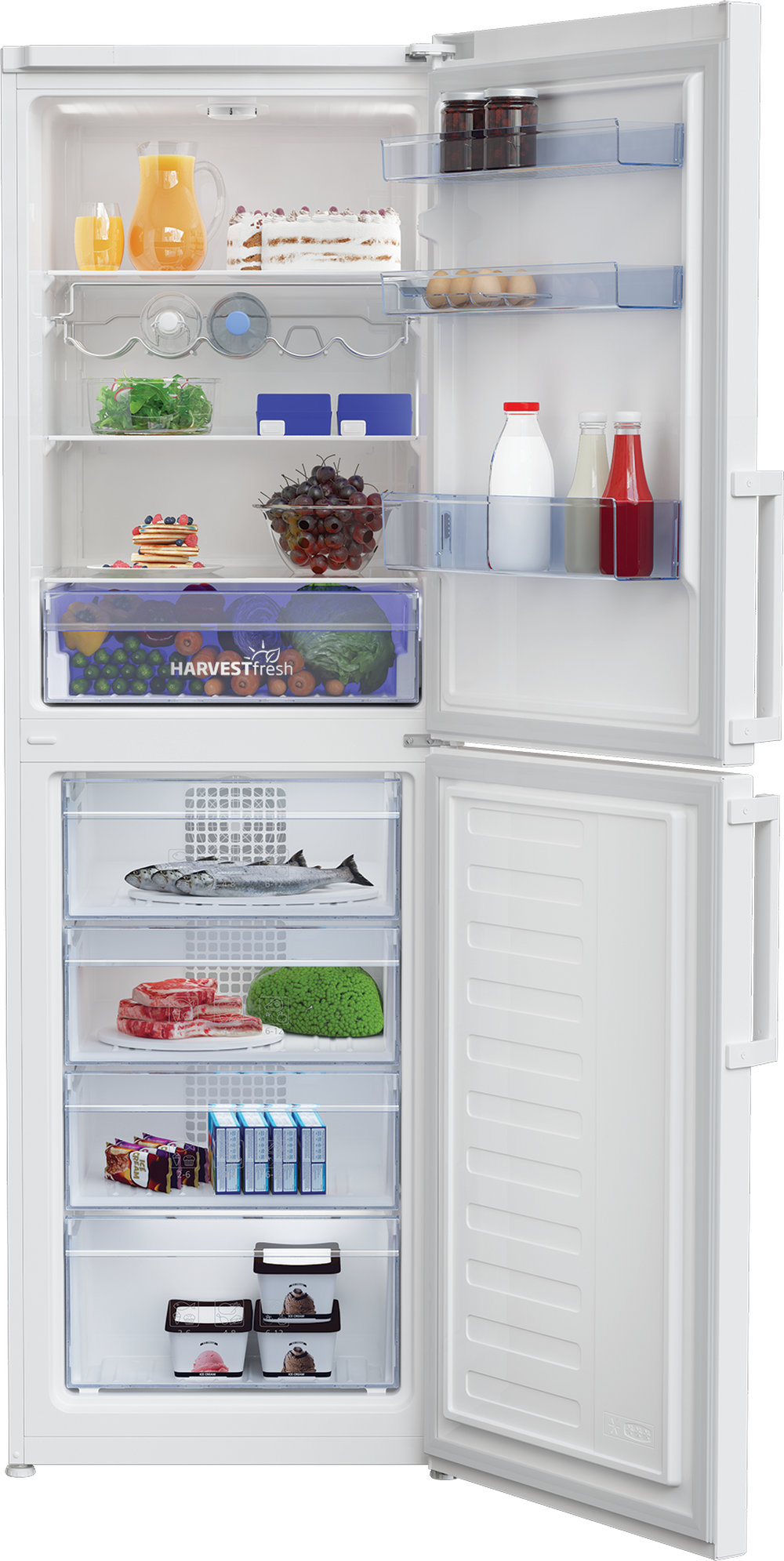 Beko CFP3691VW 60cm Fridge Freezer - White - Frost Free