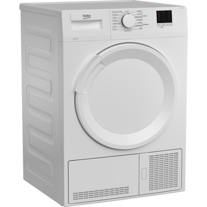 Beko DTLCE80041W 8kg Condenser Tumble Dryer - White - B Energy Rated