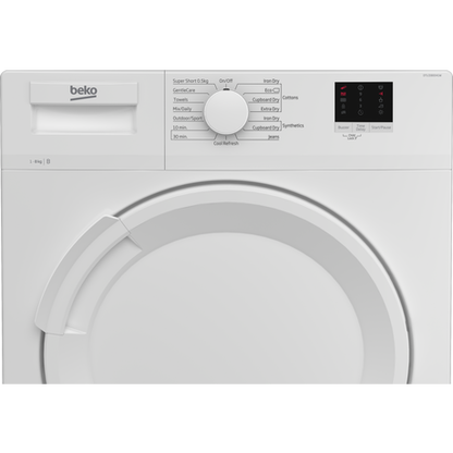 Beko DTLCE80041W 8kg Condenser Tumble Dryer - White - B Energy Rated