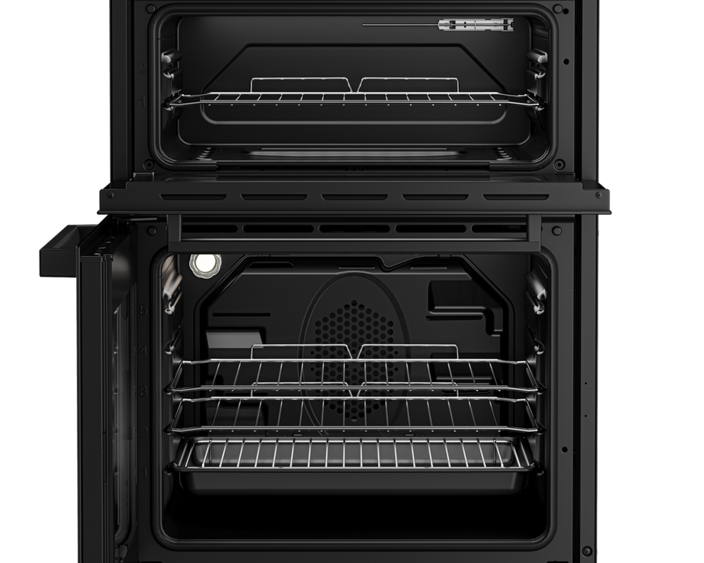 Beko EDC634K 60cm Double Oven Electric Cooker with Ceramic Hob - Black