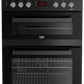 Beko EDC634K 60cm Double Oven Electric Cooker with Ceramic Hob - Black