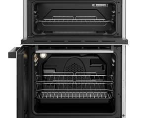 Beko EDC634S 60cm Double Oven Electric Cooker with Ceramic Hob - Silver