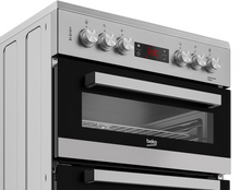 Load image into Gallery viewer, Beko EDC634S 60cm Double Oven Electric Cooker with Ceramic Hob - Silver
