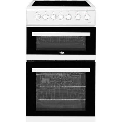 Beko EDVC503W 50cm Double Oven Electric Cooker - White