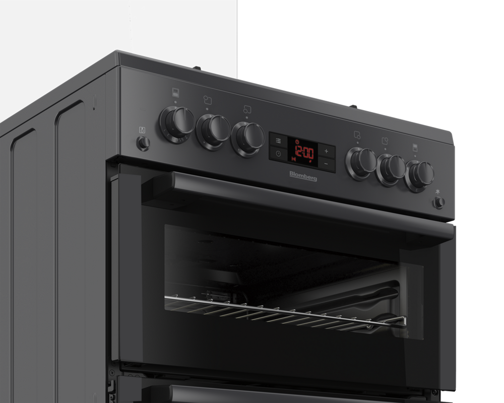 Blomberg GGN65N Black Gas Double Oven Cooker. 3 Year Guarantee