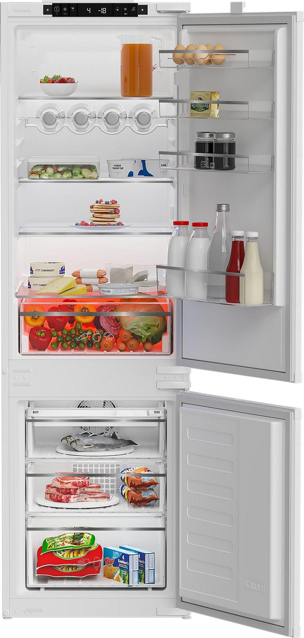 54cm integrated shop fridge freezer