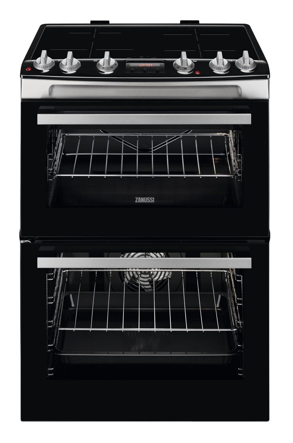 Zanussi ZCI66288XA 60cm Electric Double Oven with Induction Hob