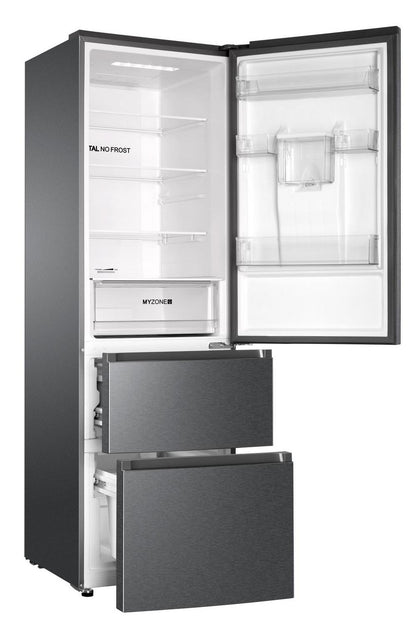Haier HETR3619FWMG 60cm Frost Free 60/40 split Fridge Freezer - Silver