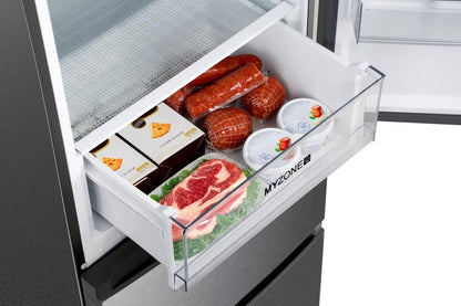 Haier HETR3619FWMG 60cm Frost Free 60/40 split Fridge Freezer - Silver