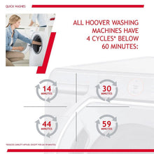 Load image into Gallery viewer, Hoover H3W58TE 8kg 1500 Spin Washing Machine - White - A+++ Energy Rated
