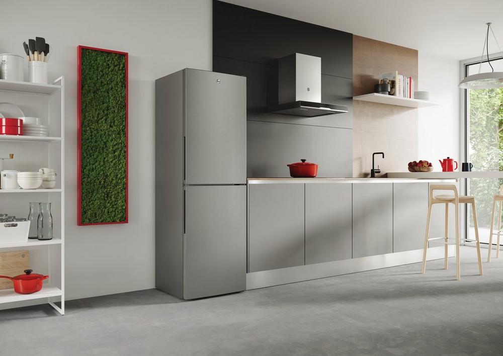Hoover HVT3CLECKIHS-1 55cm 50/50 Low Frost Fridge Freezer - Silver