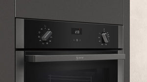 Neff B3ACE4HG0B 59.4cm Built In Electric Single Oven - Black with Graphite Trim