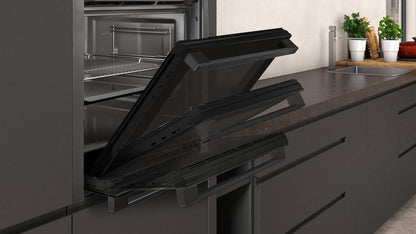 Neff B3ACE4HG0B 59.4cm Built In Electric Single Oven - Black with Graphite Trim