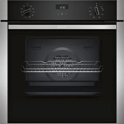 Neff B3ACE4HNOB Slide & Hide Door S/Steel Single Oven