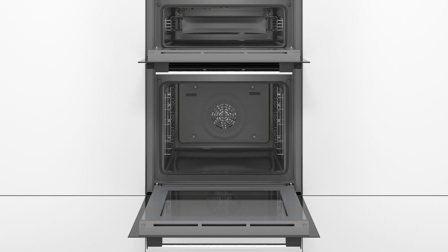 Bosch MBS533BS0B Built In Electric Double Oven with 3D Hot Air - Stainless Steel