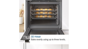 Bosch HRS574BS0B Serie 4 Pyrolytic Multifunction Single Oven