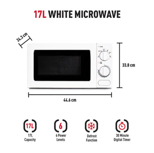 Haden 195630 17Litre White Microwave