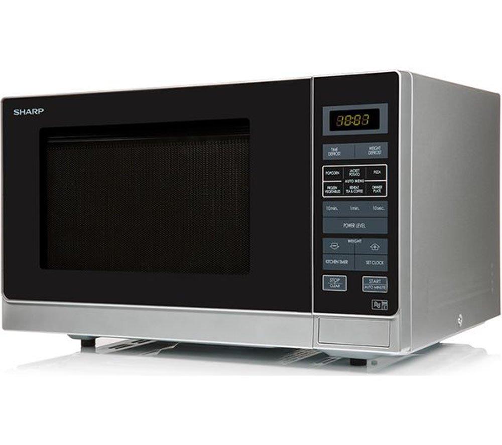 Sharp R372SLM 25 Litre Solo Microwave -Silver