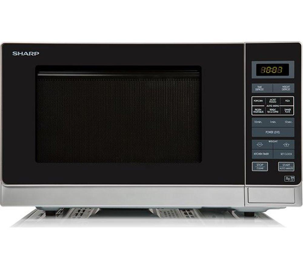 Sharp R372SLM 25 Litre Solo Microwave -Silver