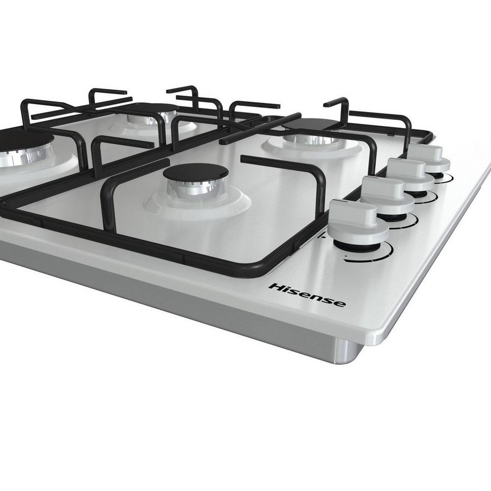 Hisense GM642XSUK 58cm Gas Hob - Stainless Steel