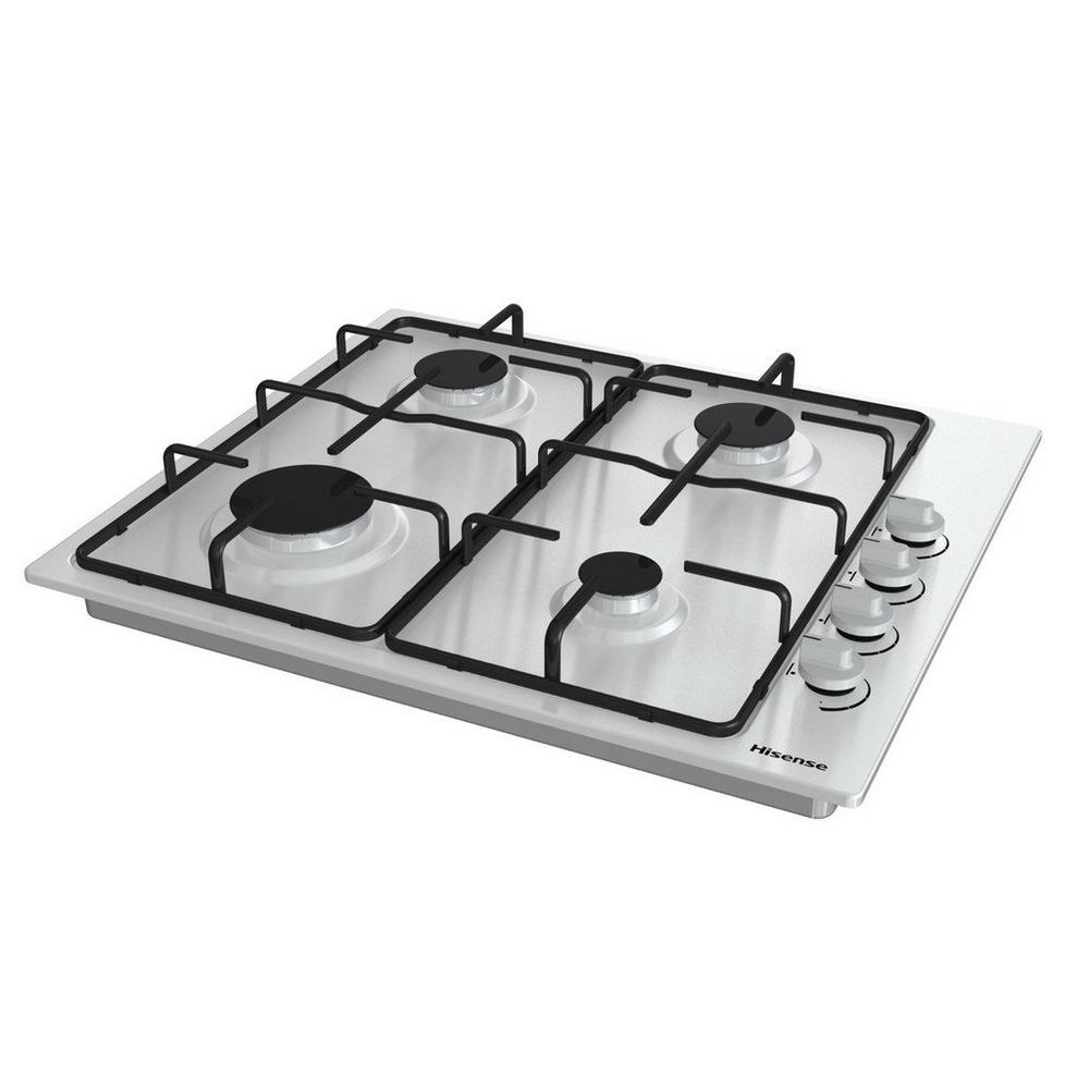 Hisense GM642XSUK 58cm Gas Hob - Stainless Steel