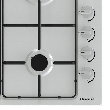 Hisense GM642XHS 58cm Gas Hob - Stainless Steel