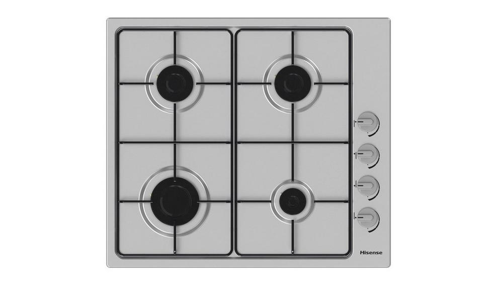 Hisense GM642XSUK 58cm Gas Hob - Stainless Steel