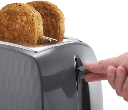 Russell Hobbs 26063 Honeycomb 2 Slice Toaster - Grey