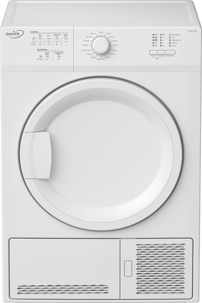 Zenith ZDCT700W 7kg Condenser Tumble Dryer - White - B Energy Rated