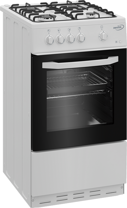 Zenith ZE501W 50cm Gas Single Oven with Gas Hob - White