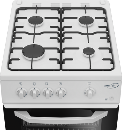 Zenith ZE501W 50cm Gas Single Oven with Gas Hob - White