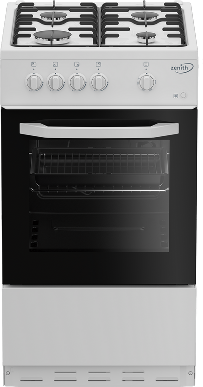 Zenith ZE501W 50cm Gas Single Oven with Gas Hob - White