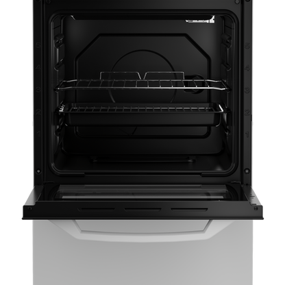 Zenith ZE503W 50cm Single Oven Electric Cooker with solid plate - hob White- A Energy Rated