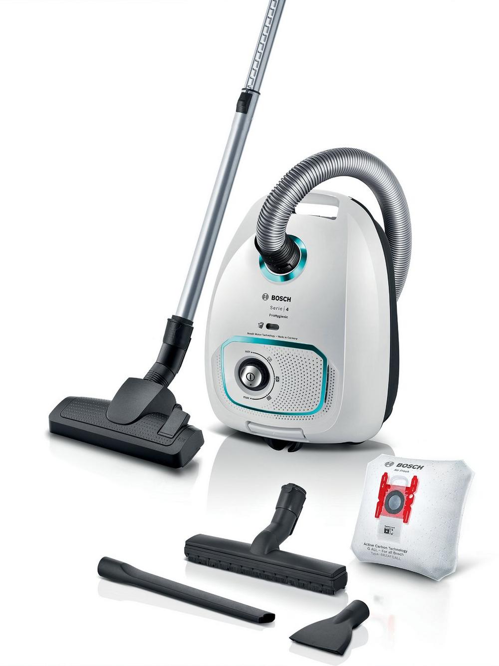 Bosch BGBS4HYGGB Serie 4 ProHygienic 600W 6kg Cylinder Vacuum Cleaner - White