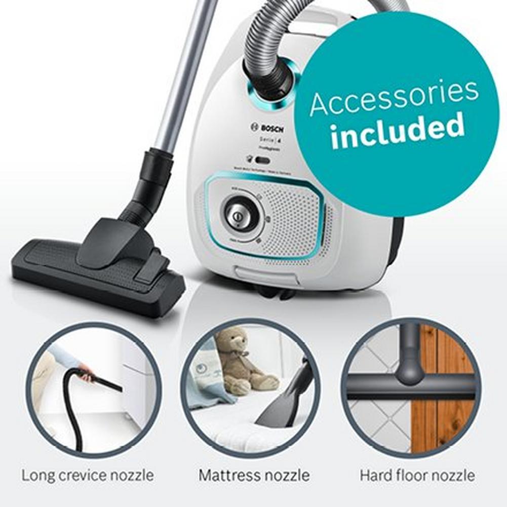 Bosch BGBS4HYGGB Serie 4 ProHygienic 600W 6kg Cylinder Vacuum Cleaner - White