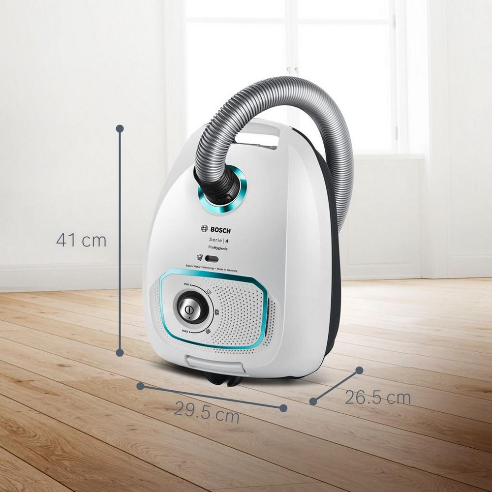 Bosch BGBS4HYGGB Serie 4 ProHygienic 600W 6kg Cylinder Vacuum Cleaner - White