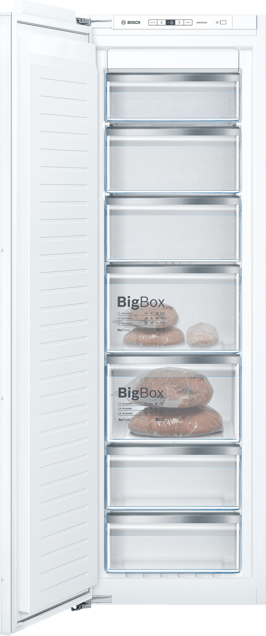Bosch GIN81VEE0G  Frost Free Built In Tall Freezer - White