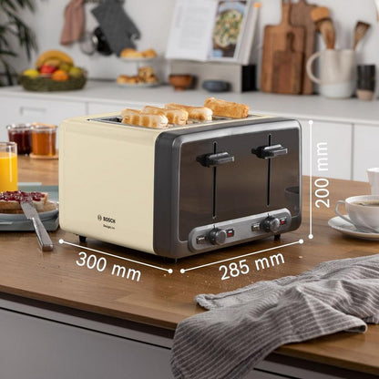 Bosch TAT4P447GB 4 Slice Toaster - Cream