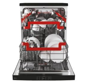 Hoover HSF5E3DFB1 60cm Dishwasher in Black, 15 Place Settings Wi-Fi