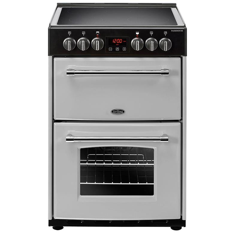 Belling Farmhouse 60E Sil Silver Electric Double Oven Cooker. 444410789