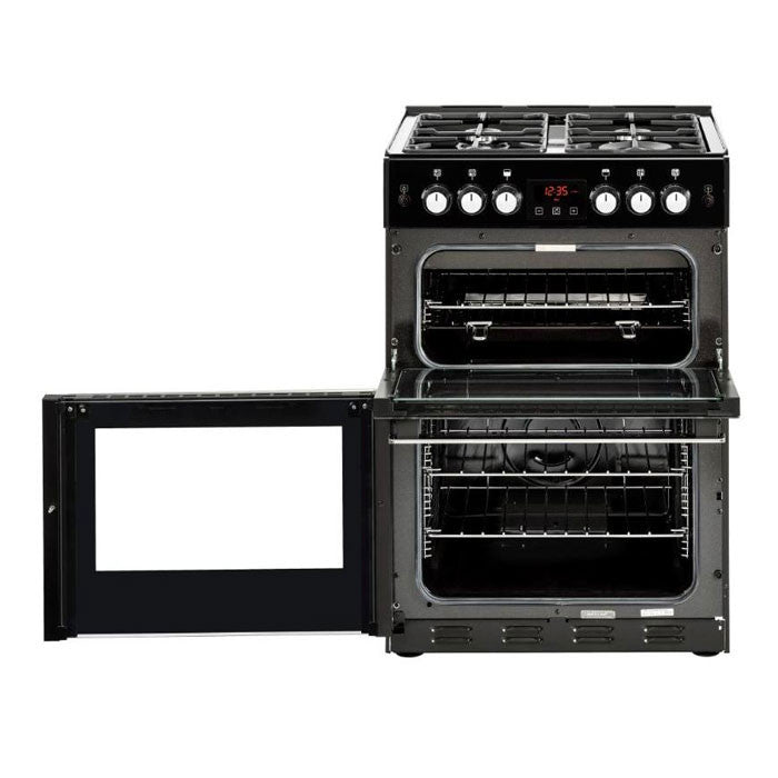 Belling Cookcentre 60G Blk Black Gas Double Oven Cooker. 444410824