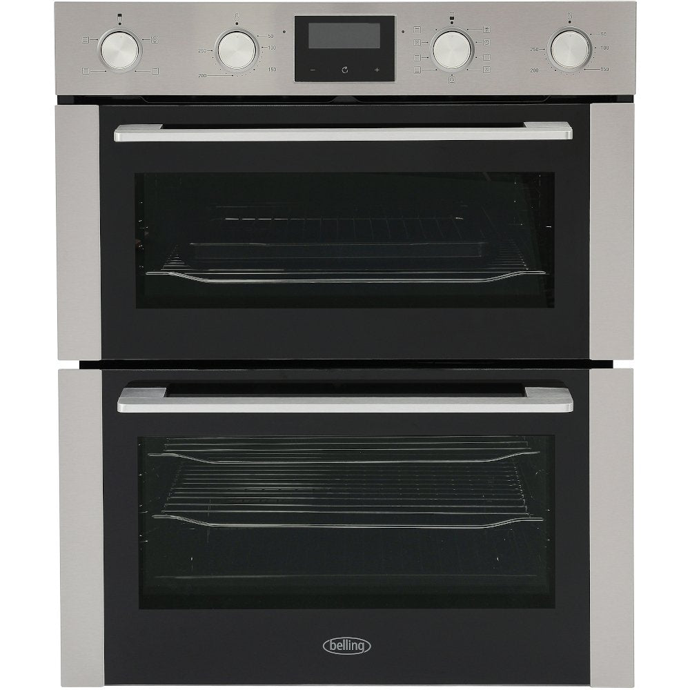 Belling BI703MFC STA Stainless Steel Built-Under Electric Double Oven